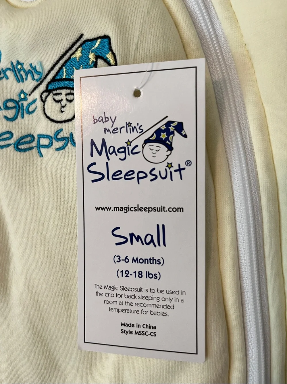 New! Baby Merlin's Magic Sleepsuit Swaddle Transition Size Small 3-6 months